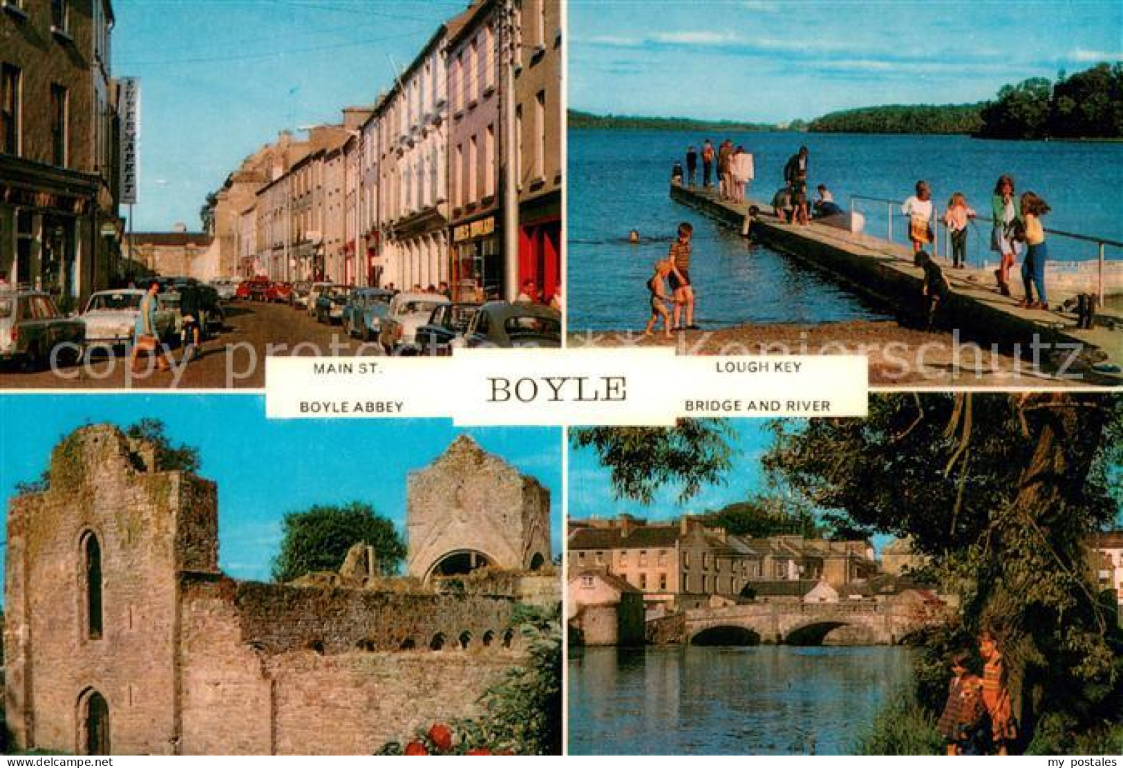 73629207 Boyle Ireland Main Street Lough Key Boyle Abbey Bridge And River  - Other & Unclassified