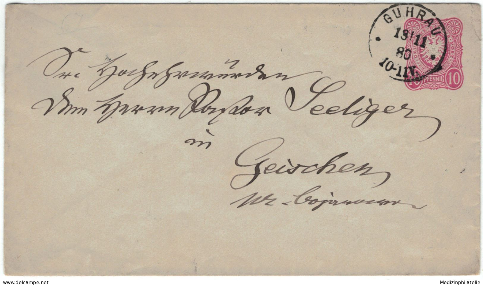 Ganzsache - Guhrau Gora 1880 > Bojanowo Früher Bajanowe (rsA) - Enveloppes