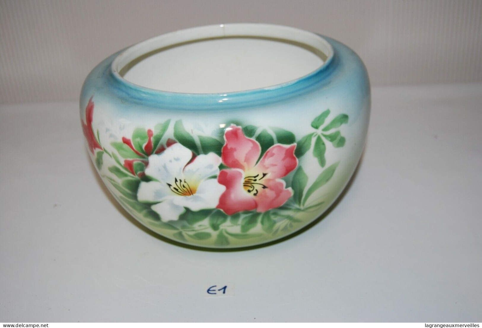 E1 Garden - Cache Pot - Cacheté - Décor Floral - Art Nouveau / Art Déco