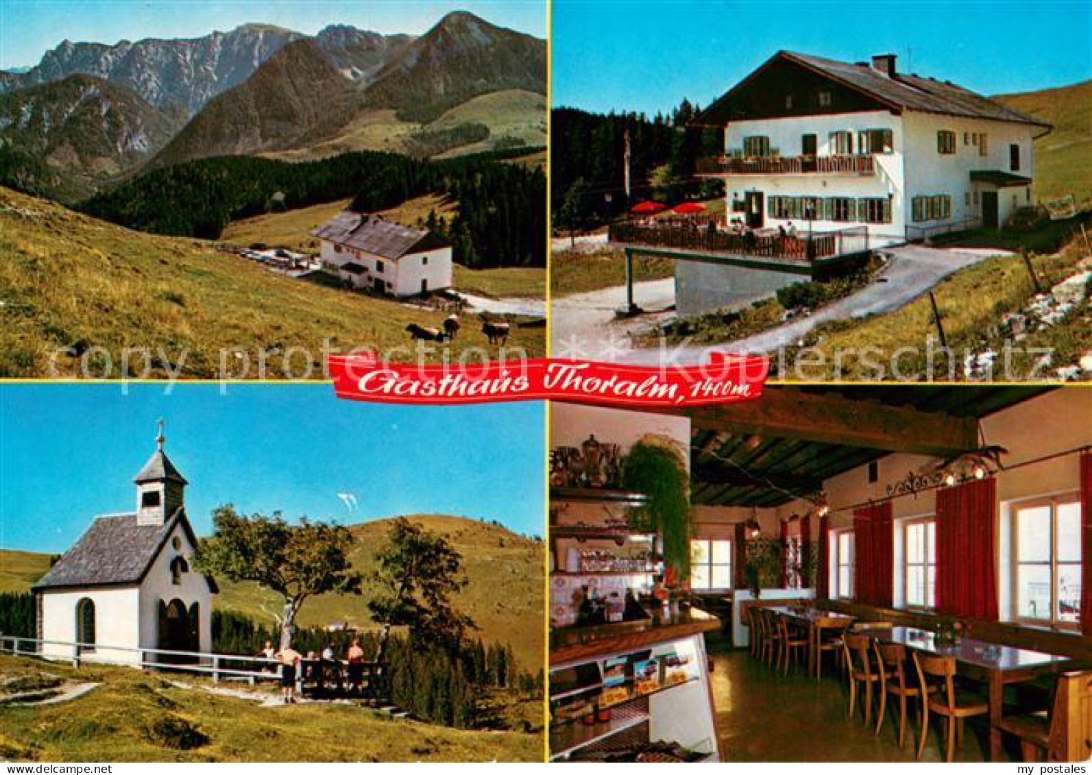 73629118 Strobl Wolfgangsee Postalmgebiet Gasthof Thoralm Gaststube Kapelle Stro - Autres & Non Classés