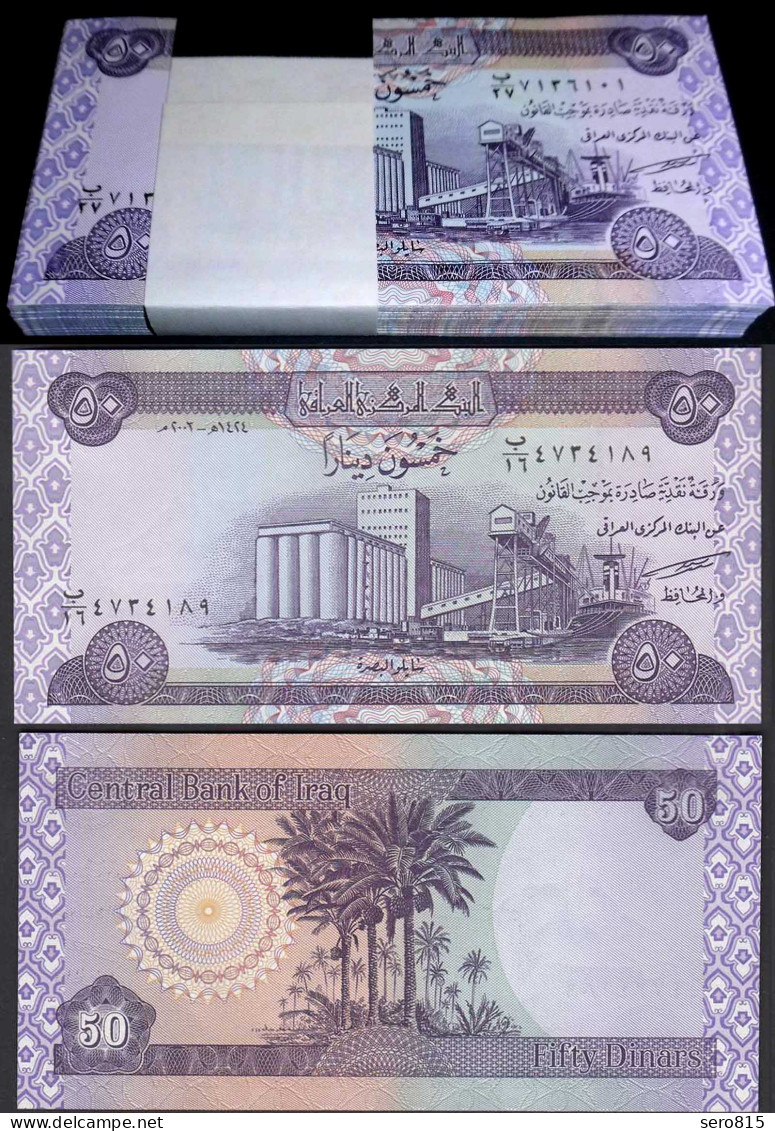 Irak - Iraq 50 Dinars 2003 Pick 90 UNC (1) Bundle á 100 Stück Dealer Lot  (90072 - Other - Asia