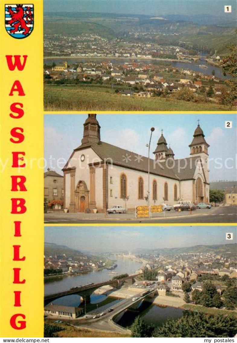 73628899 Wasserbillig Panorama Eglise Kirche Wappen - Sonstige & Ohne Zuordnung