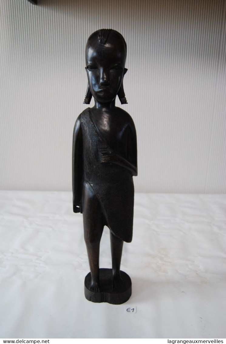 E1 Ancienne masque buste africain - outil ancien - ethnique - tribal H45