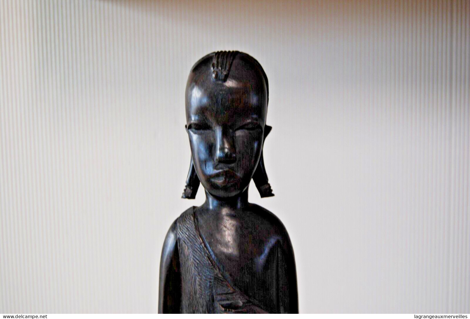 E1 Ancienne masque buste africain - outil ancien - ethnique - tribal H45