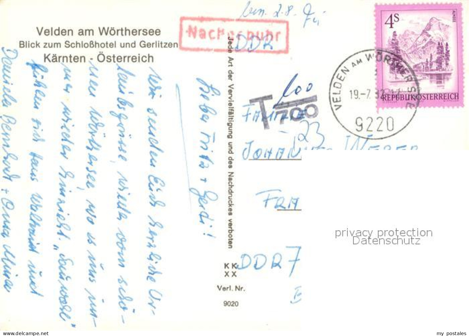 73628688 Velden Woerthersee Blick Zum Schlosshotel Und Gerlitzen Velden Woerther - Other & Unclassified