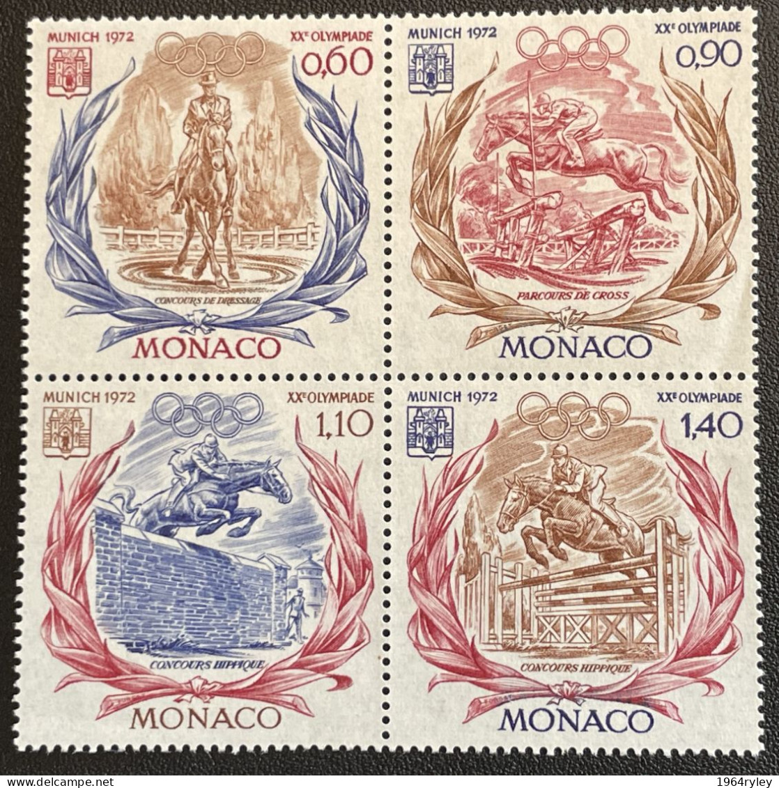 MONACO  - MNH**  - 1972  - #  890/893 - Blokken