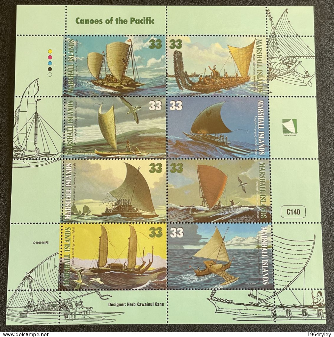 MARSHALL ISLANDS  - MNH**  - 1999  - #  1128/1138 FOLDED SHEET - Marshallinseln