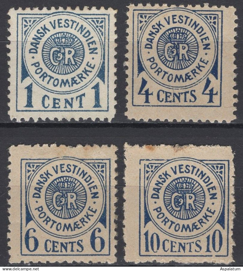 Danish West Indies - Postage Due - Set Of 4 - Mi 1~4 - 1902 - Denmark (West Indies)