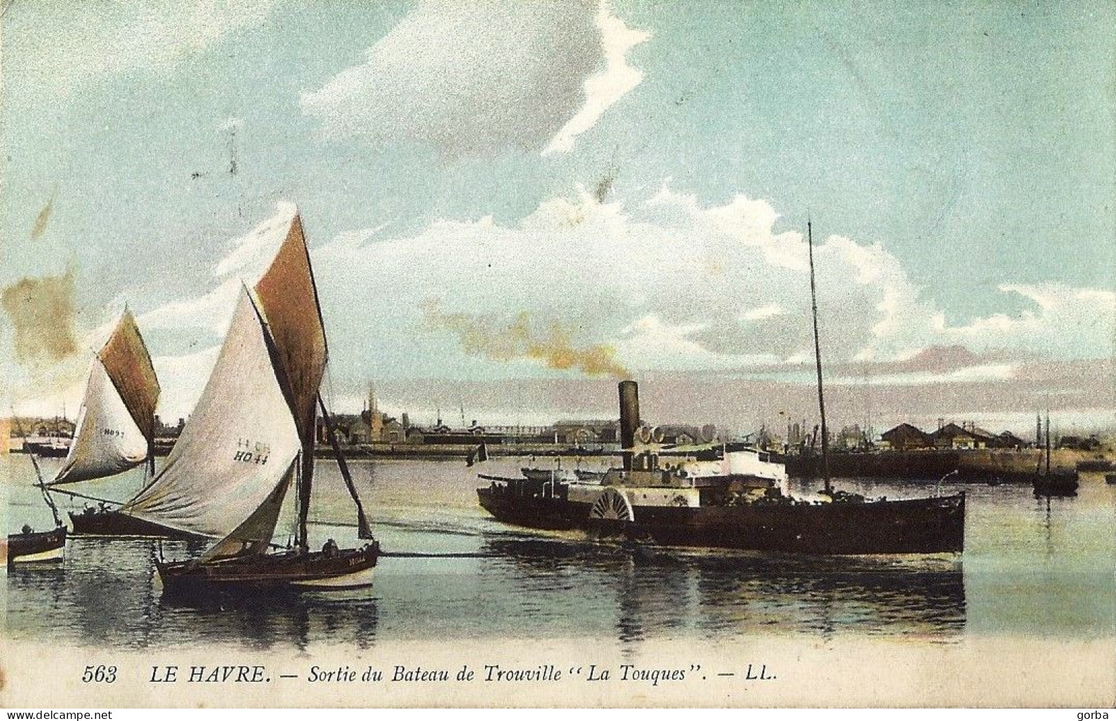 *CPA - 76 - LE HAVRE - Sortie Du Bateau De Trouville "Ia Touques" - Colorisé - Harbour