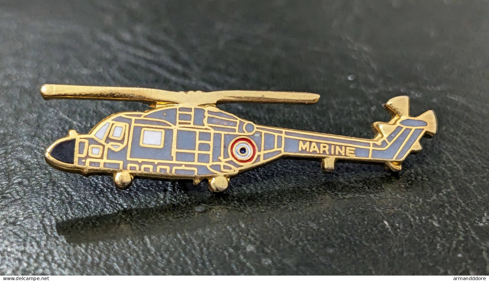 N Pins Pin's Insigne Militaire Helicoptere Westland Lynx Marine Nationale Aerospatiale Patch Badge Tres Bon état - Beau - Army