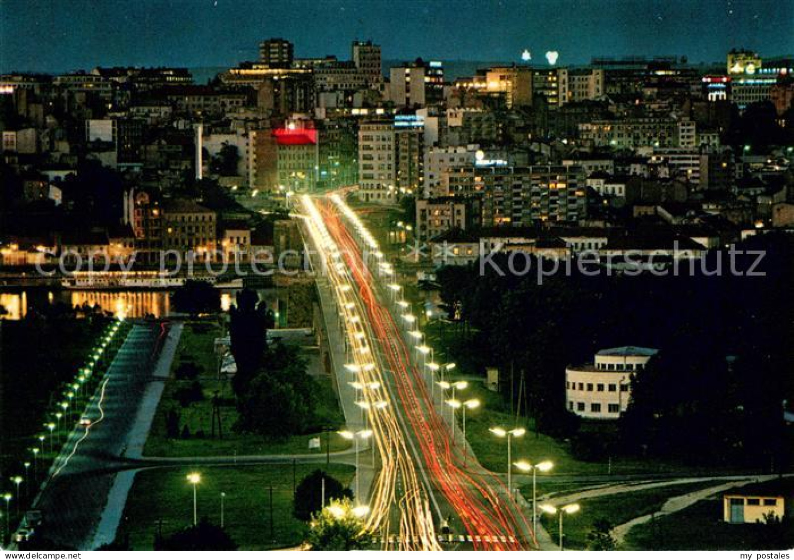 73628189 Beograd Belgrad Stadtansicht Bei Nacht Beograd Belgrad - Servië
