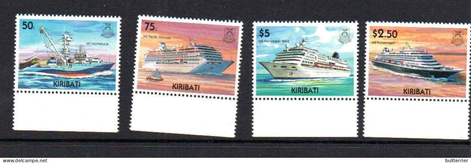 KIRIBATI - 2004  - MERCHANT SHIPS SET OF 4  MINT NEVER HINGED SG CAT £13 - Kiribati (1979-...)