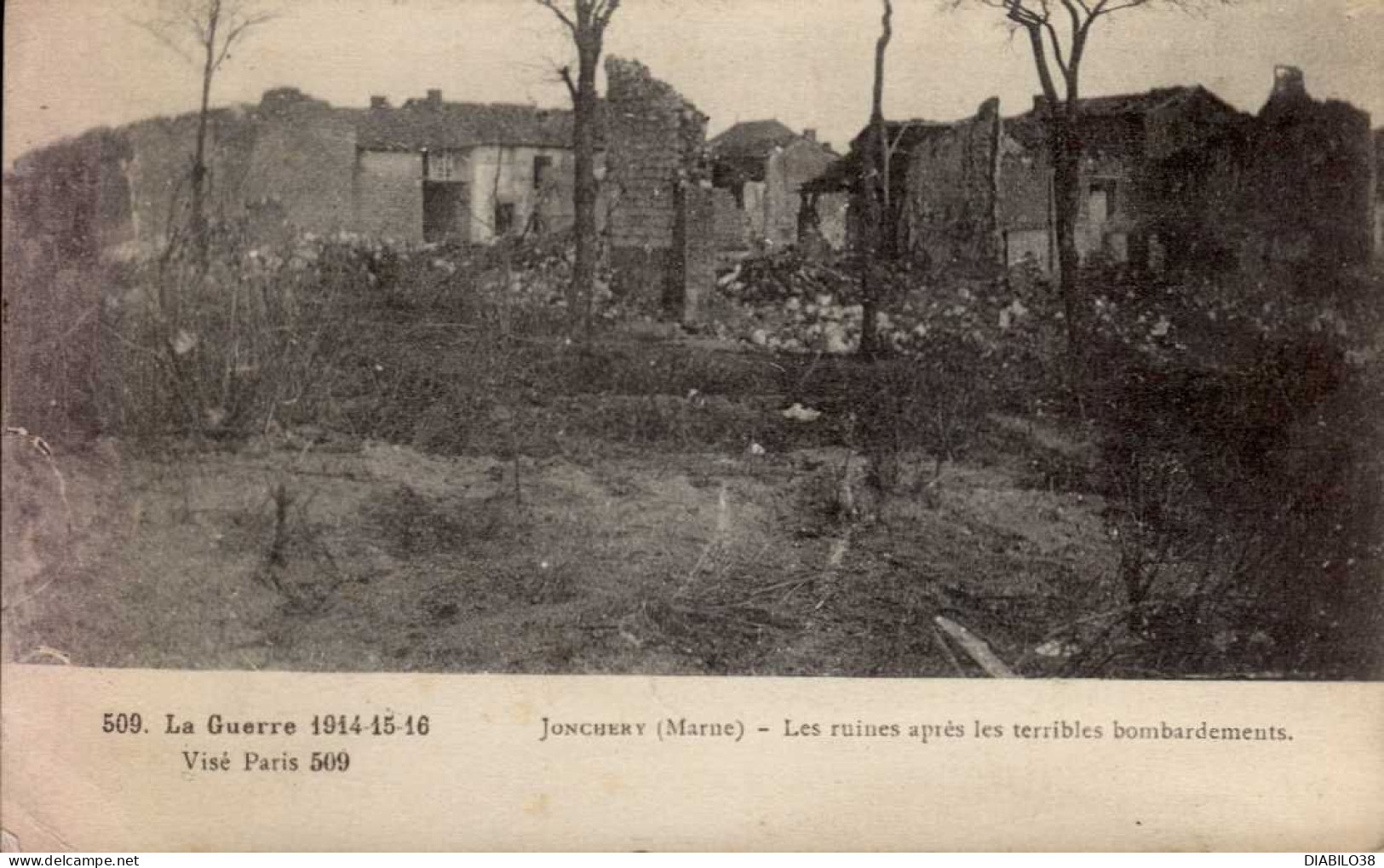 LA GUERRE 1914-15-16 _  LOT DE 2 CARTES . JONCHERY _ VILLE SUR TOURBE   ( MARNE ) - War 1914-18