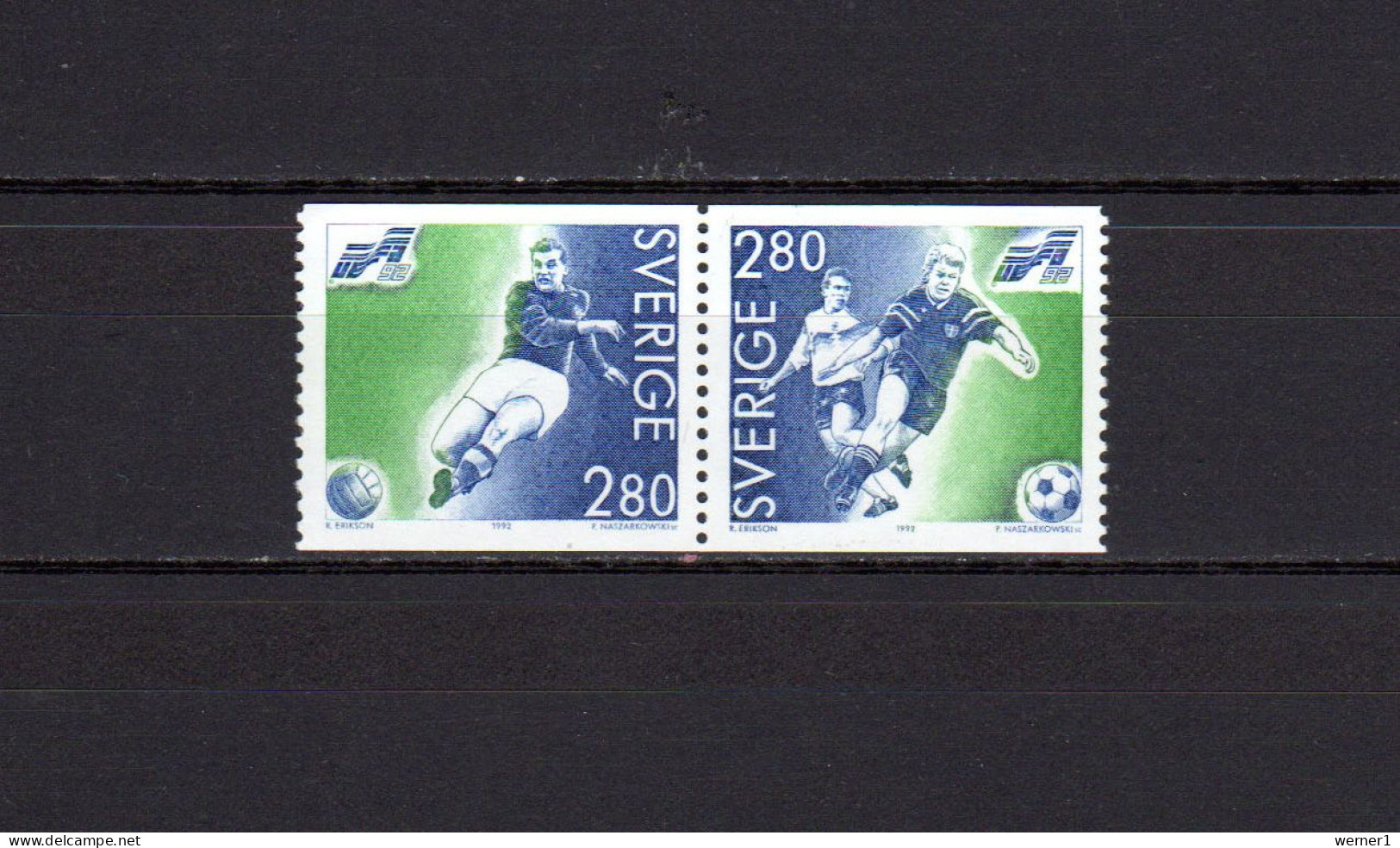 Sweden 1992 Football Soccer Set Of 2 MNH - Unused Stamps