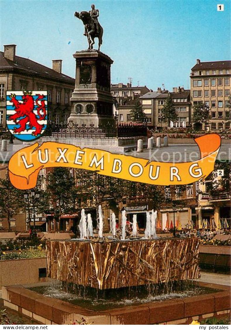 73628003 Luxembourg_Luxemburg Monument Rois Des Pays-Bas Et Grand Duc Fontaine - Sonstige & Ohne Zuordnung
