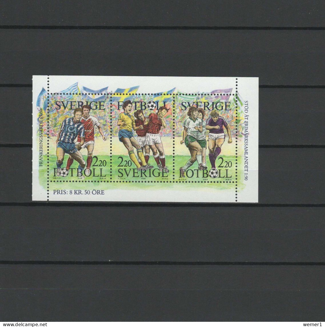 Sweden 1988 Football Soccer Booklet Pane MNH - Nuevos