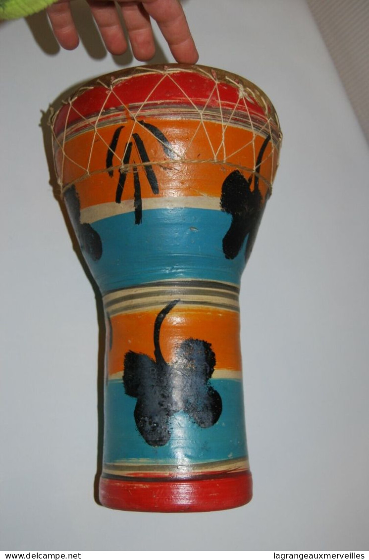 E1 Ancien Tam Tam - Objet Ethnique - Africain - Indouisme - Arte Africana