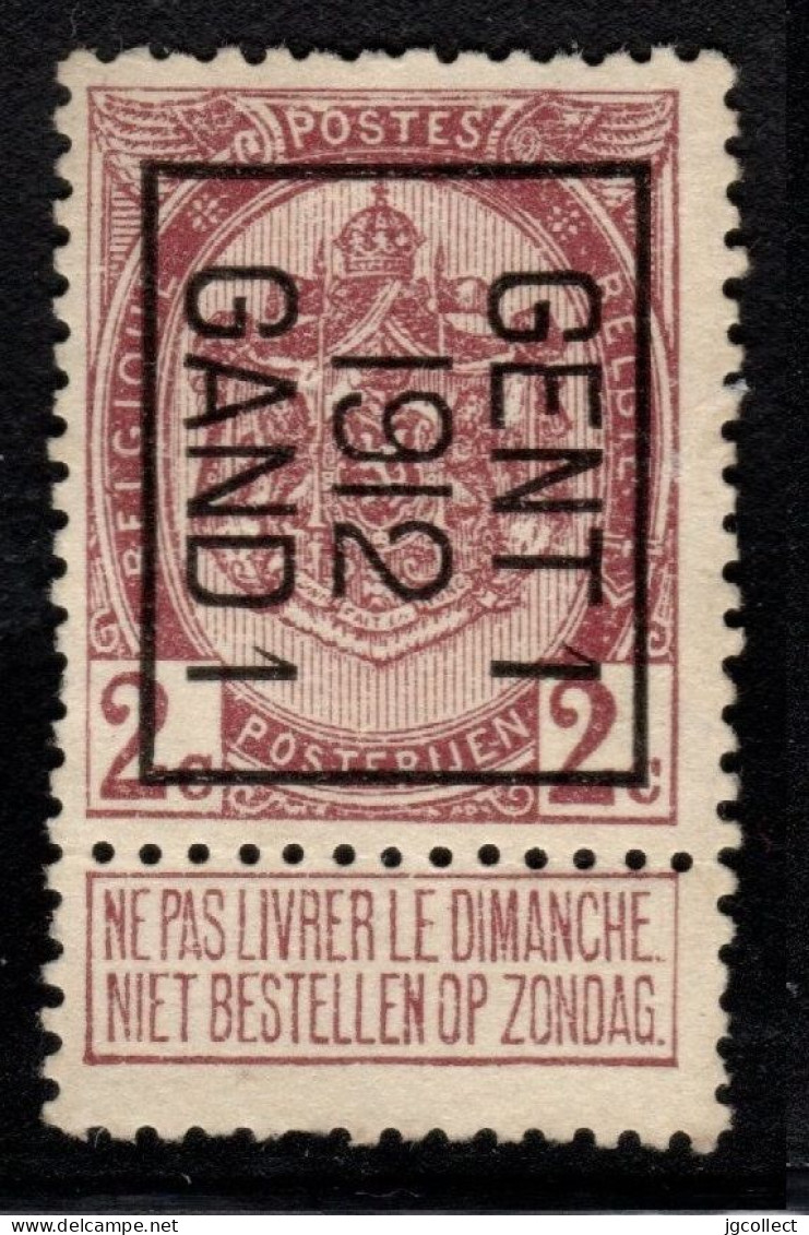 Typo 26B (GENT 1  1912  GAND 1) - O/used - Typos 1906-12 (Armoiries)