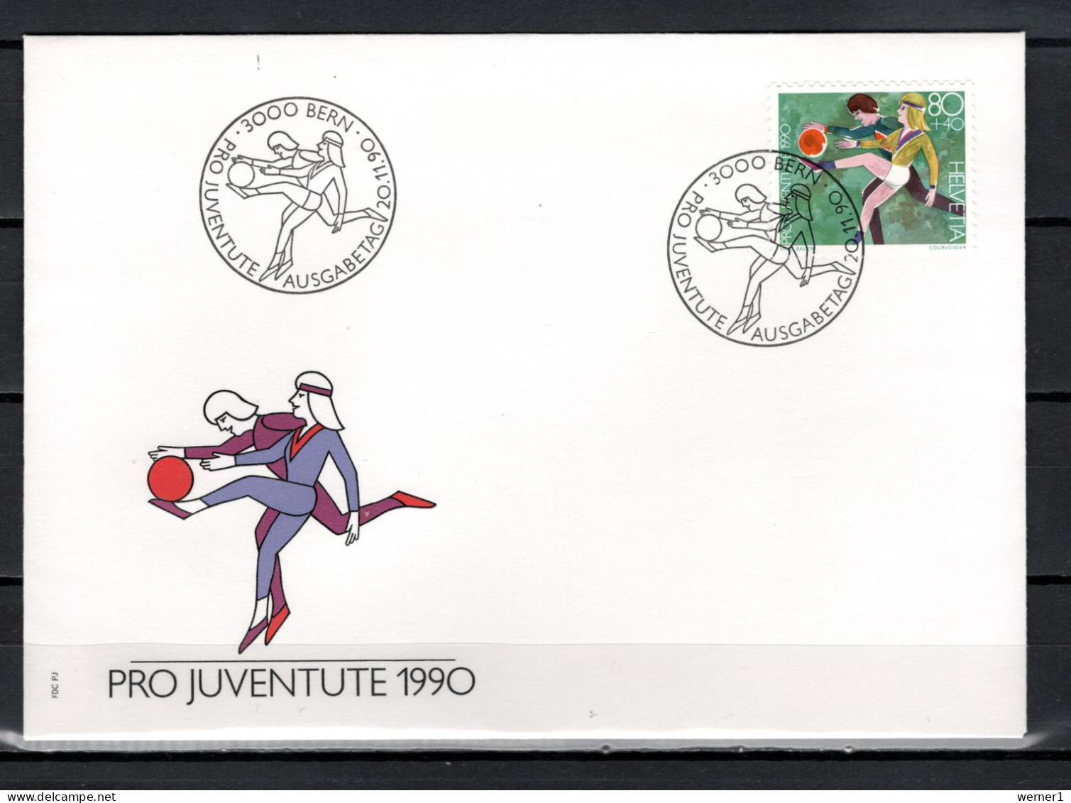 Switzerland 1990 Football Soccer Stamp On FDC - Lettres & Documents