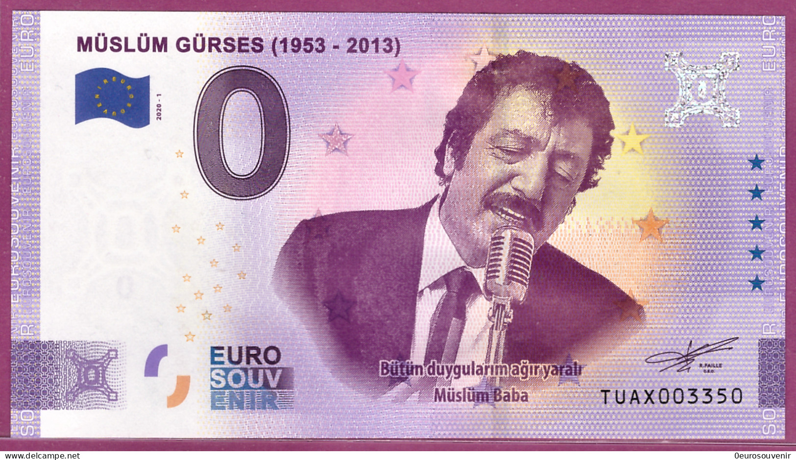 0-Euro TUAX 2020-1  MÜSLÜM GÜRSES - Essais Privés / Non-officiels