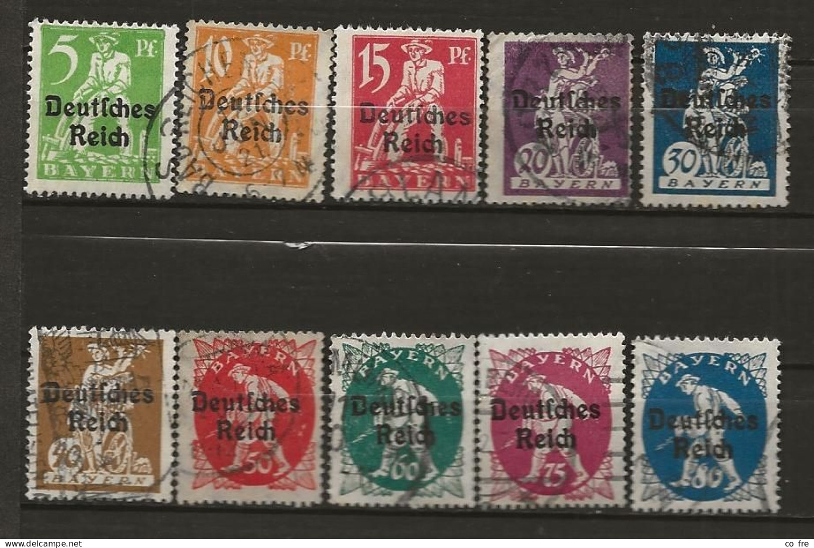 Allemagne: Bavière N°196/205 (ref.2) - Used Stamps