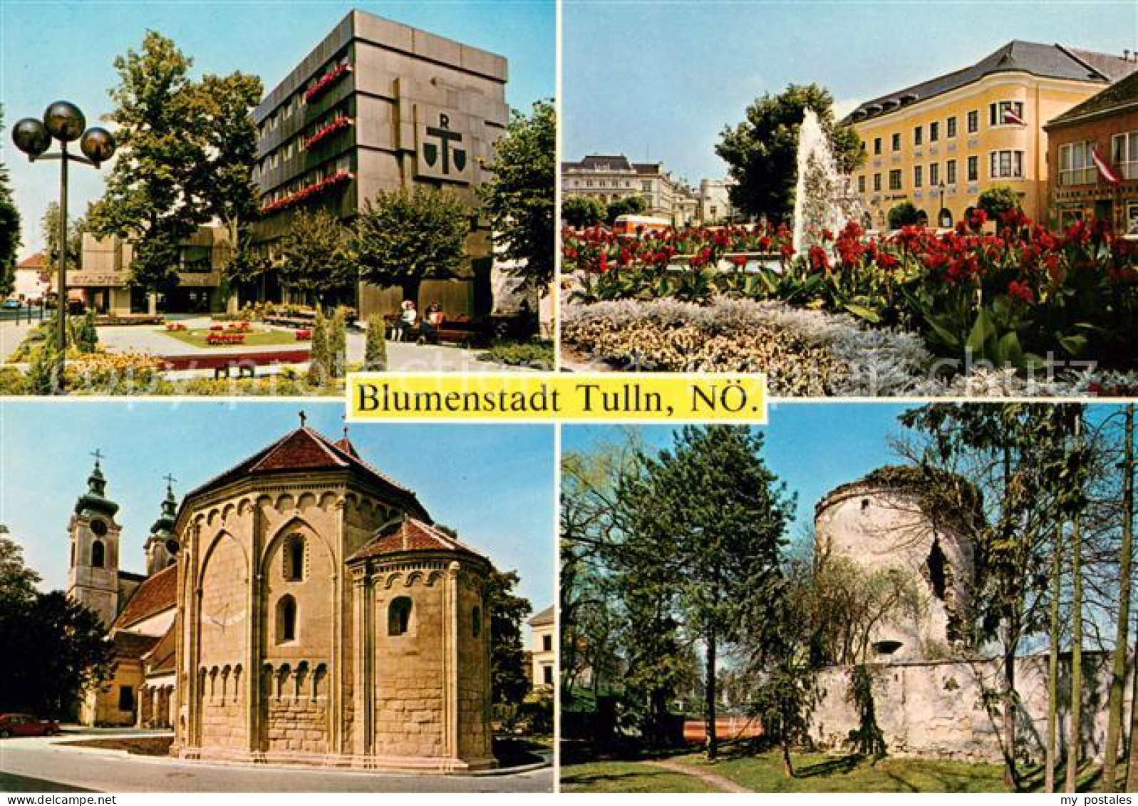 73627701 Tulln Donau Rathaus Hauptplatz Kirche Mit Karner Stadtturm Stadtmauer T - Sonstige & Ohne Zuordnung