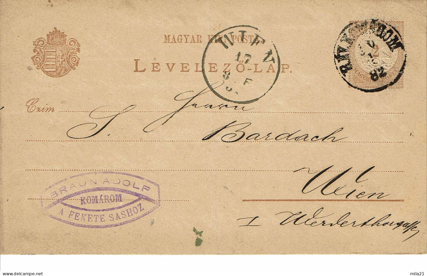 ROYAUME DE HONGRIE   Entier Postal Timbre Type N°13 - Briefe U. Dokumente