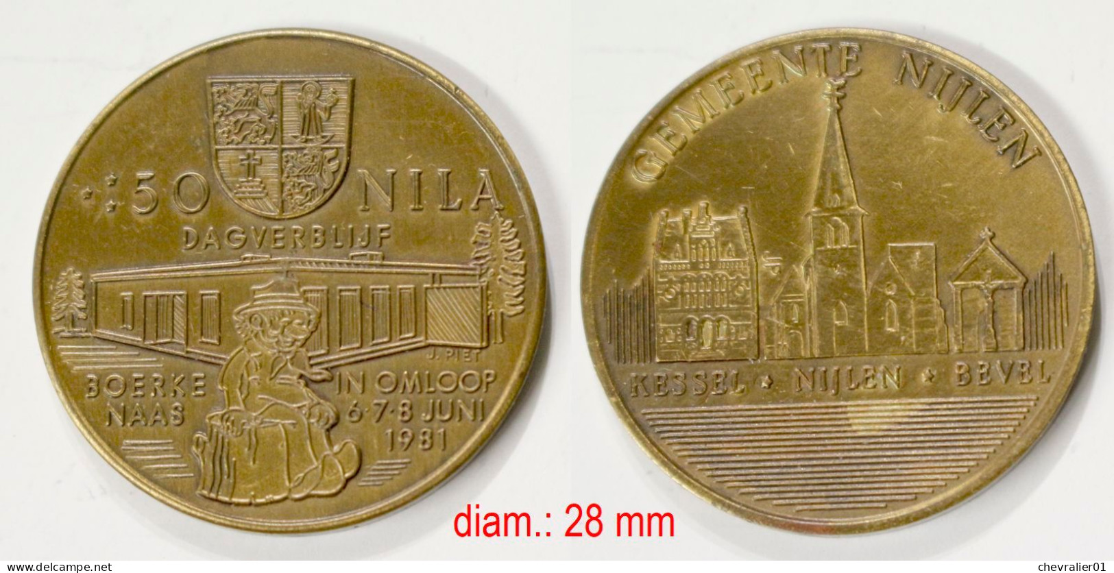 Médaille Civile-BE_NIJLEN Boerke Naas_50 Nila-Dagverblijf_1981_21-19 - Altri & Non Classificati