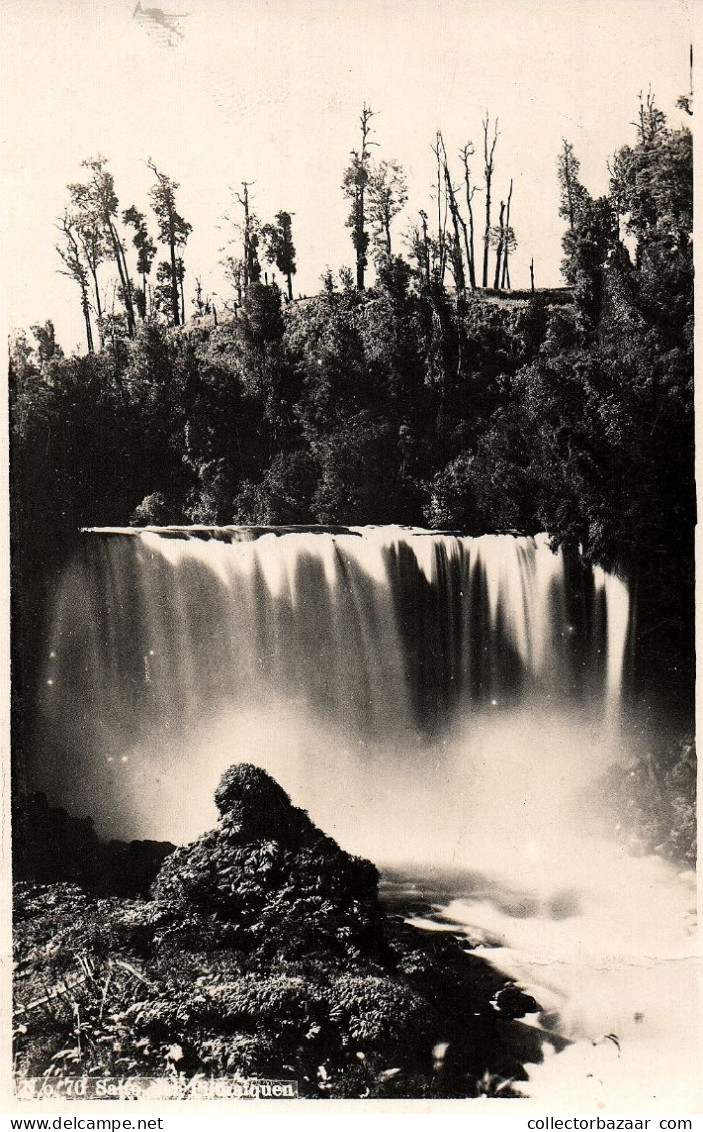 Chile Salto Del Pilmaiquen Karl Photo Postcard Waterfall Cascada - Chili