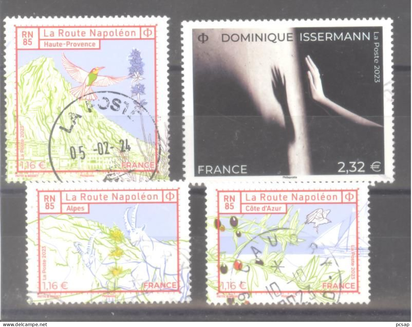 France Oblitérés : 5701/5703 (les 3 Timbres Du Bloc "La Route Napoléon") & N°5657 (cachet Rond) - Usati