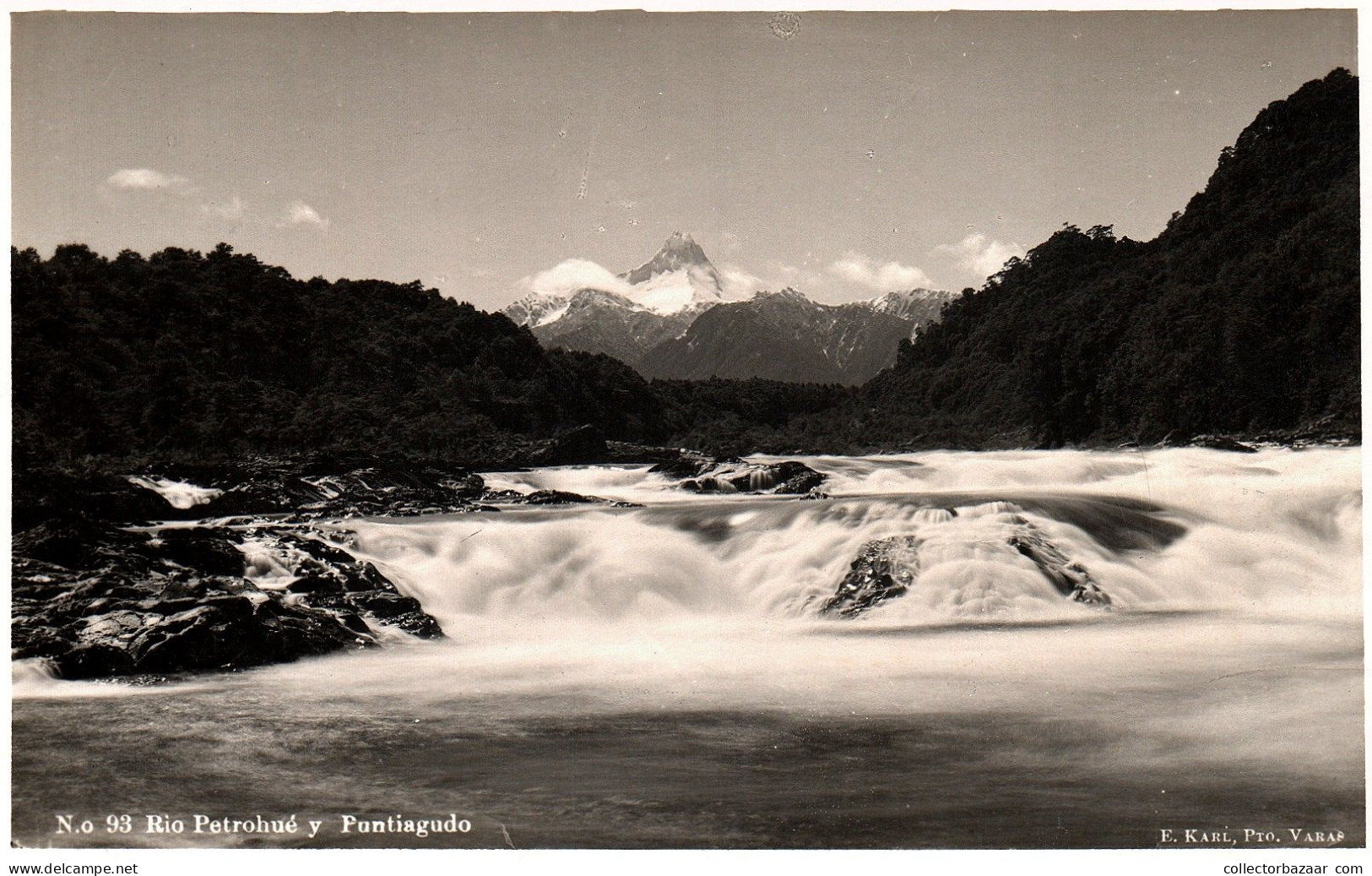 Chile  Rio Petrohue Y PUntiagudo Volcano Photo Postcard Waterfall Cascada - Chili