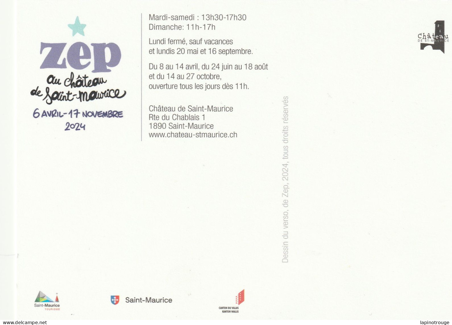 Carte Postale ZEP Exposition Saint-Maurice 2024 (Titeuf - Postkaarten