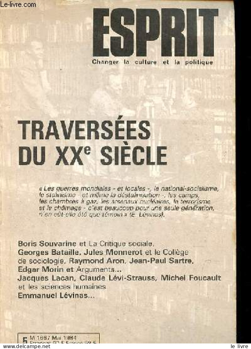 Esprit N°89 Mai 1984 - L'Europe Sortir Du Dérisoire, Paul Thibaud - L'Europe De Toute Urgence, Guillaume Malaurie - Trou - Other Magazines
