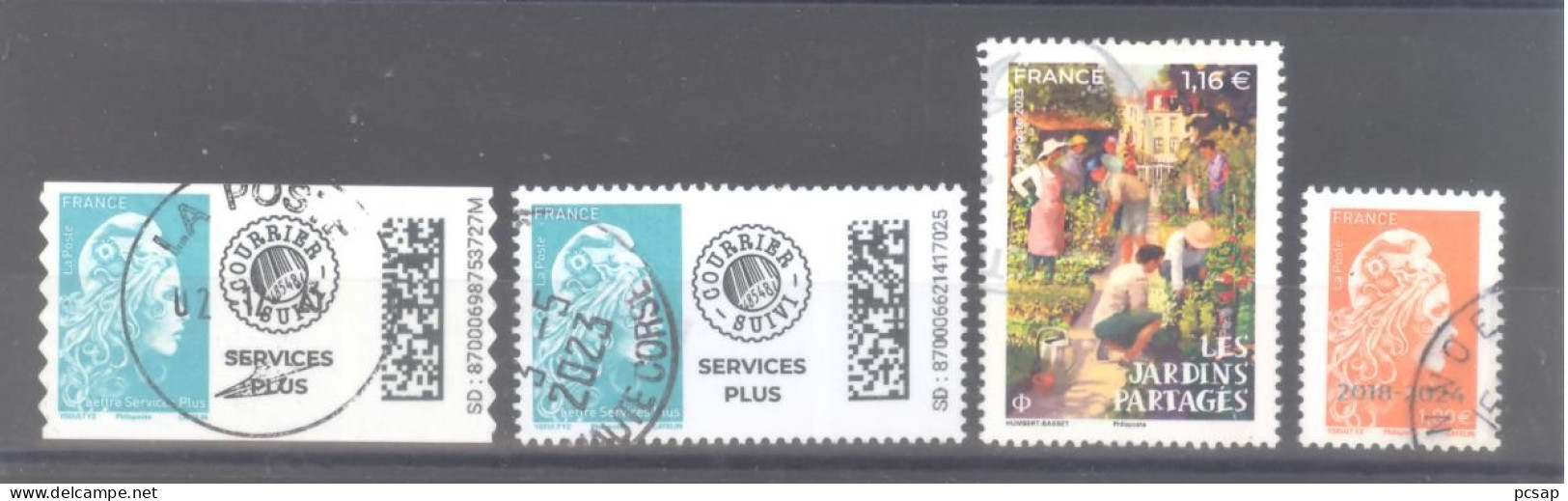 France Oblitérés : 5701/5703 (les 3 Timbres Du Bloc "La Route Napoléon") & N°5657(cachet Rond) - Used Stamps