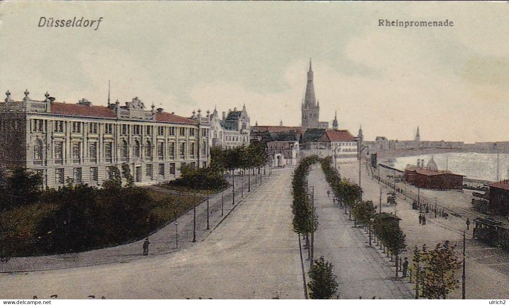 AK Düsseldorf - Rheinpromenade - 1957  (69104) - Duesseldorf