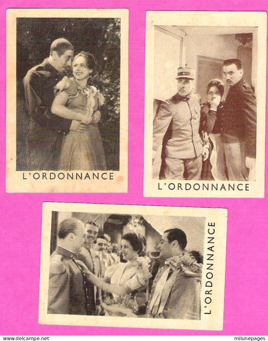 Lot 3 Petites Photos Promotionnelles Film L'Ordonnance Avec Fernandel Cinéma Le Pouzin Ardèche 1937 - Publicité Cinématographique