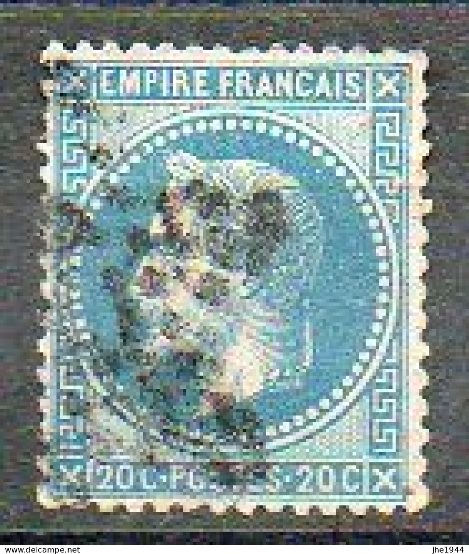 France N° 29A Et 29B Napoléon III 20 C Bleu - 1863-1870 Napoléon III Con Laureles