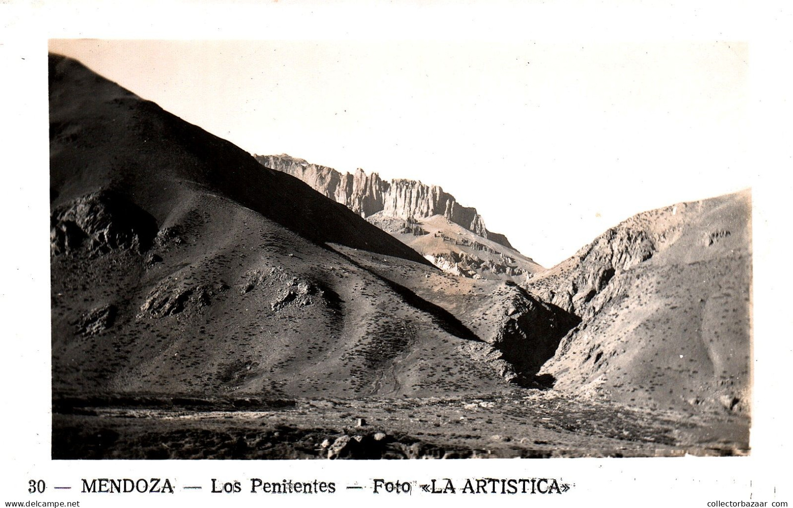 Argentina Mendoza Cordillera De Los Andes Mountains  Real Photo Postcard Ca1930 - Argentinië