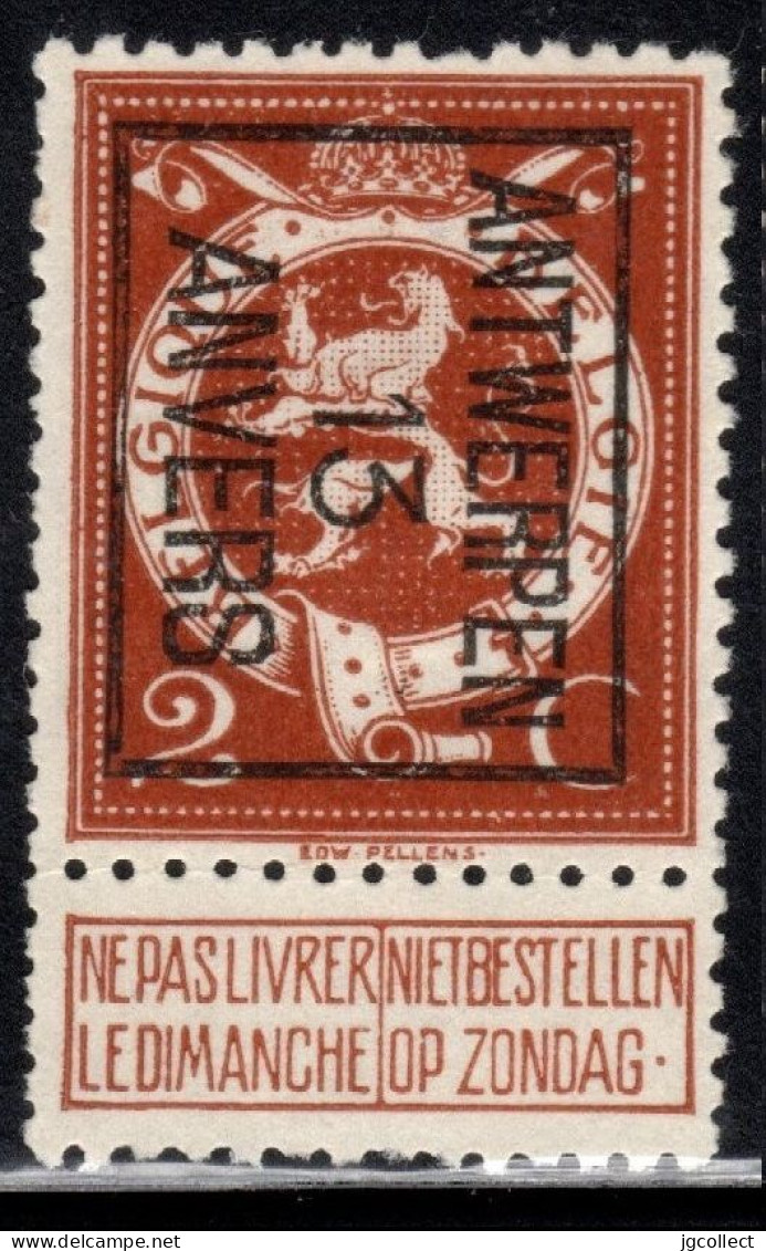 Typo 40B (ANTWERPEN 13 ANVERS) - O/used - Typografisch 1912-14 (Cijfer-leeuw)