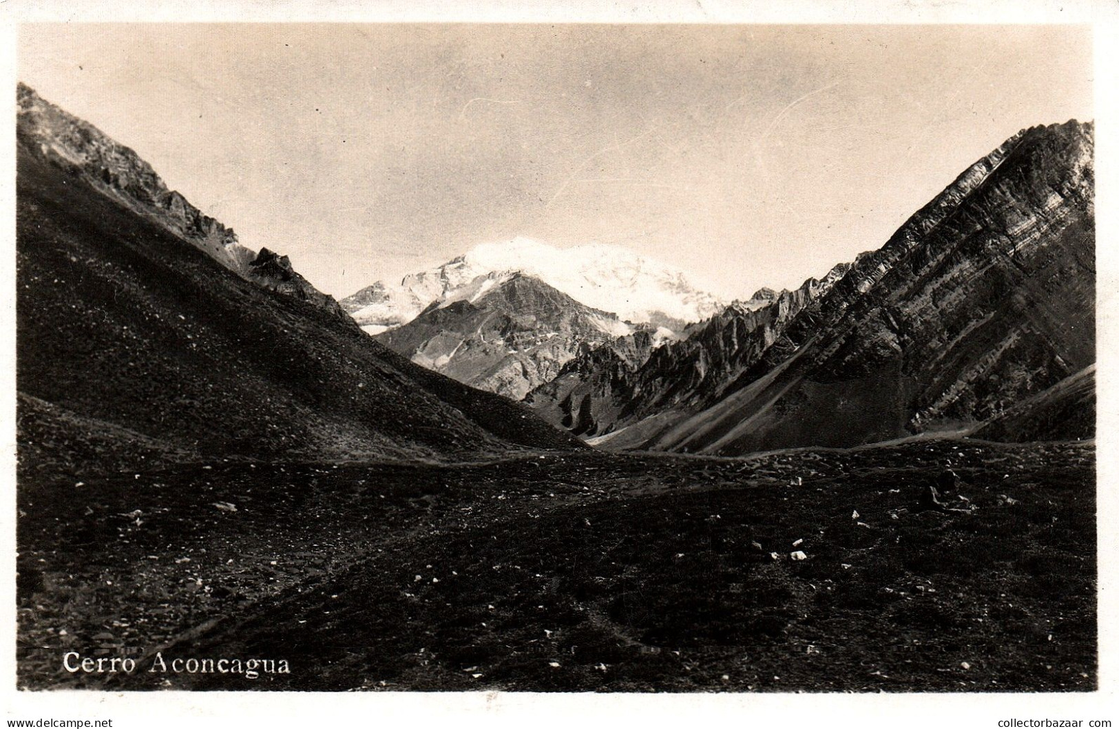 Argentina Aconcagua Cordillera De Los Andes Mountains  Real Photo Postcard Ca1930 - Argentina