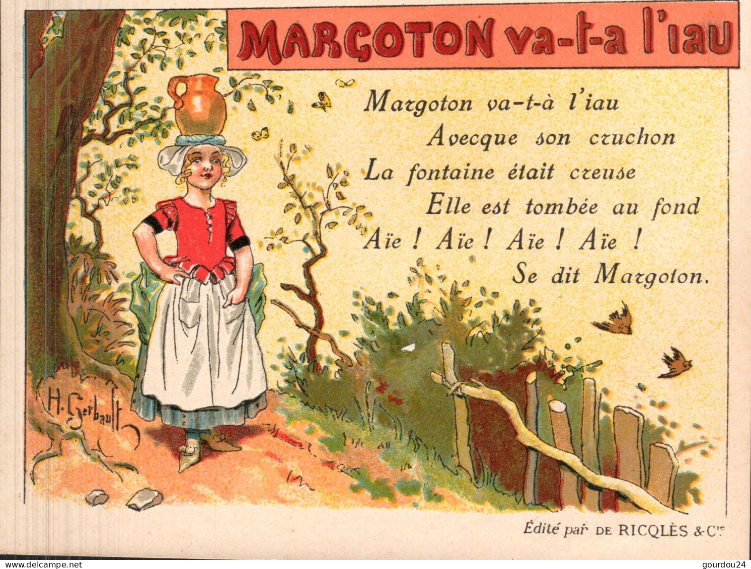 Margoton Va-t-a L'iau  Pub Ricqles Et Cie - Andere & Zonder Classificatie