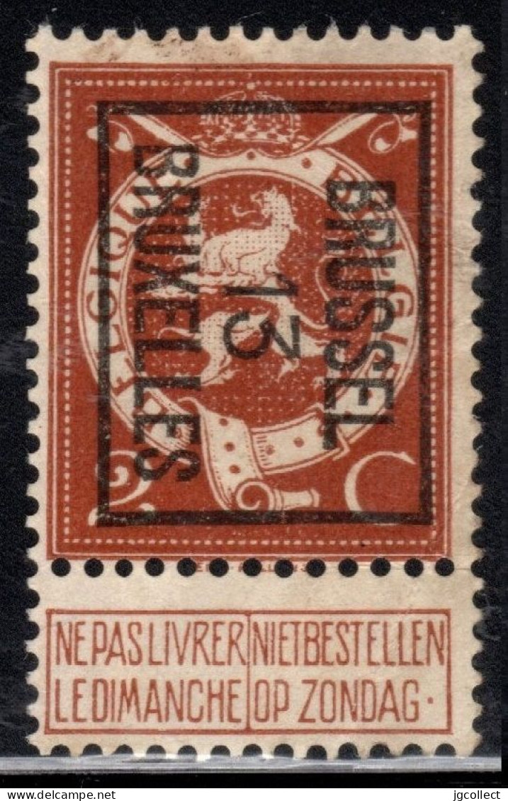 Typo 41B (BRUSSEL 13 BRUXELLES) - O/used - Sobreimpresos 1912-14 (Leones)