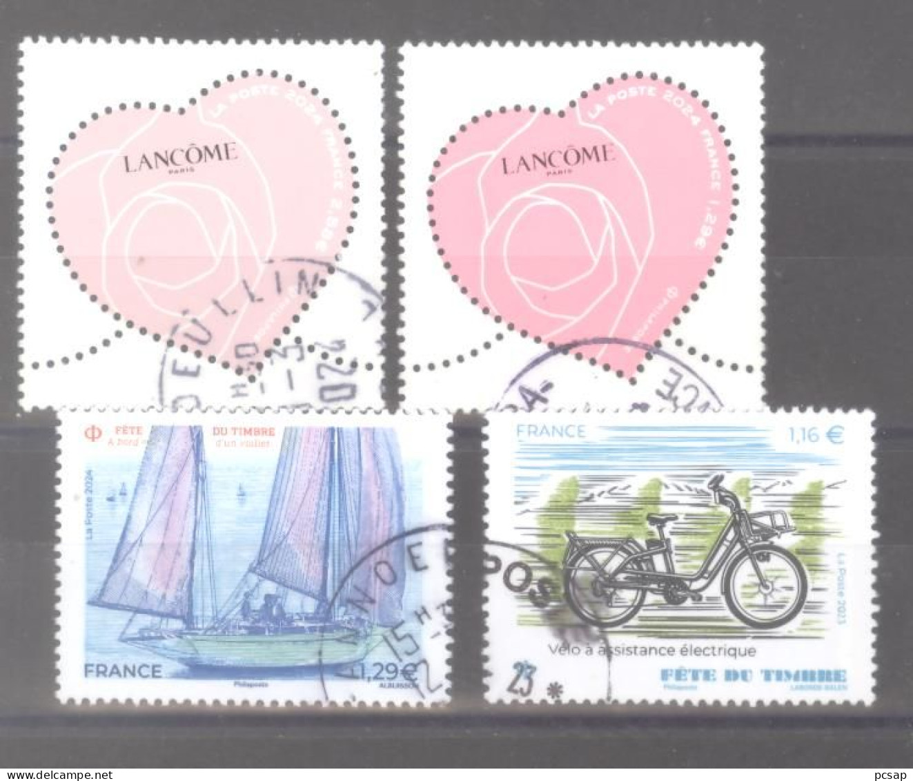 France Oblitérés : 5743/5744 (Coeur Lancôme) - Fête Du Timbre à Bord D'un Voilier & N°5658 (cachet Rond) - Used Stamps