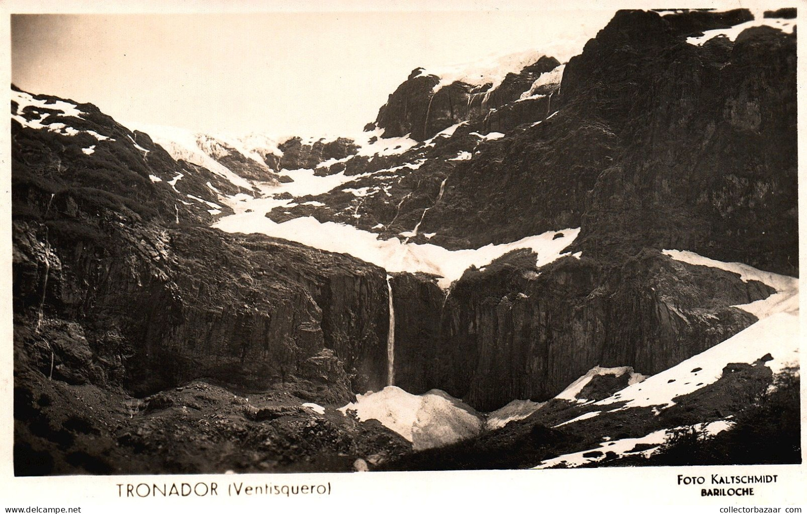 Argentina Bariloche Cerro Tronador Ventisquero Cordillera De Los Andes Mountains  Real Photo Postcard Ca1930 - Argentinië