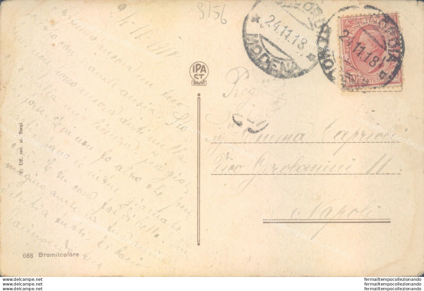 S156 Cartolina Coppia Innamorati 1918 - Coppie