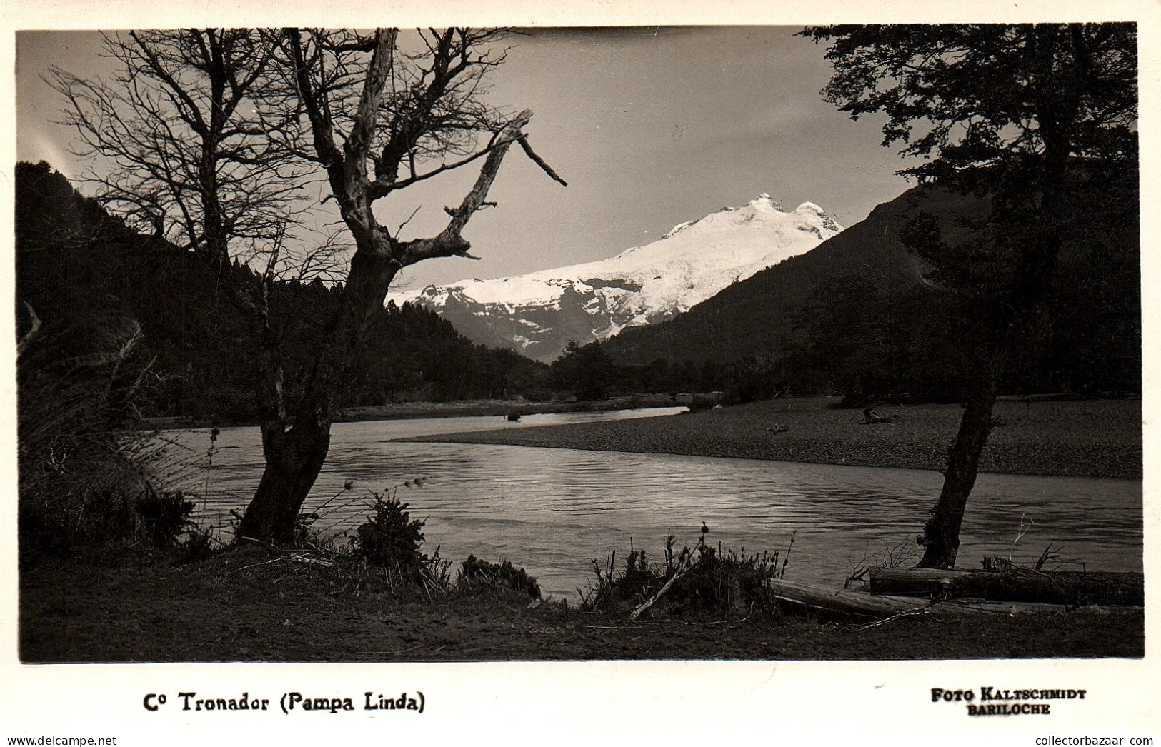 Argentina Bariloche Cerro Tronador   Cordillera De Los Andes Mountains  Real Photo Postcard Ca1930 - Argentinië