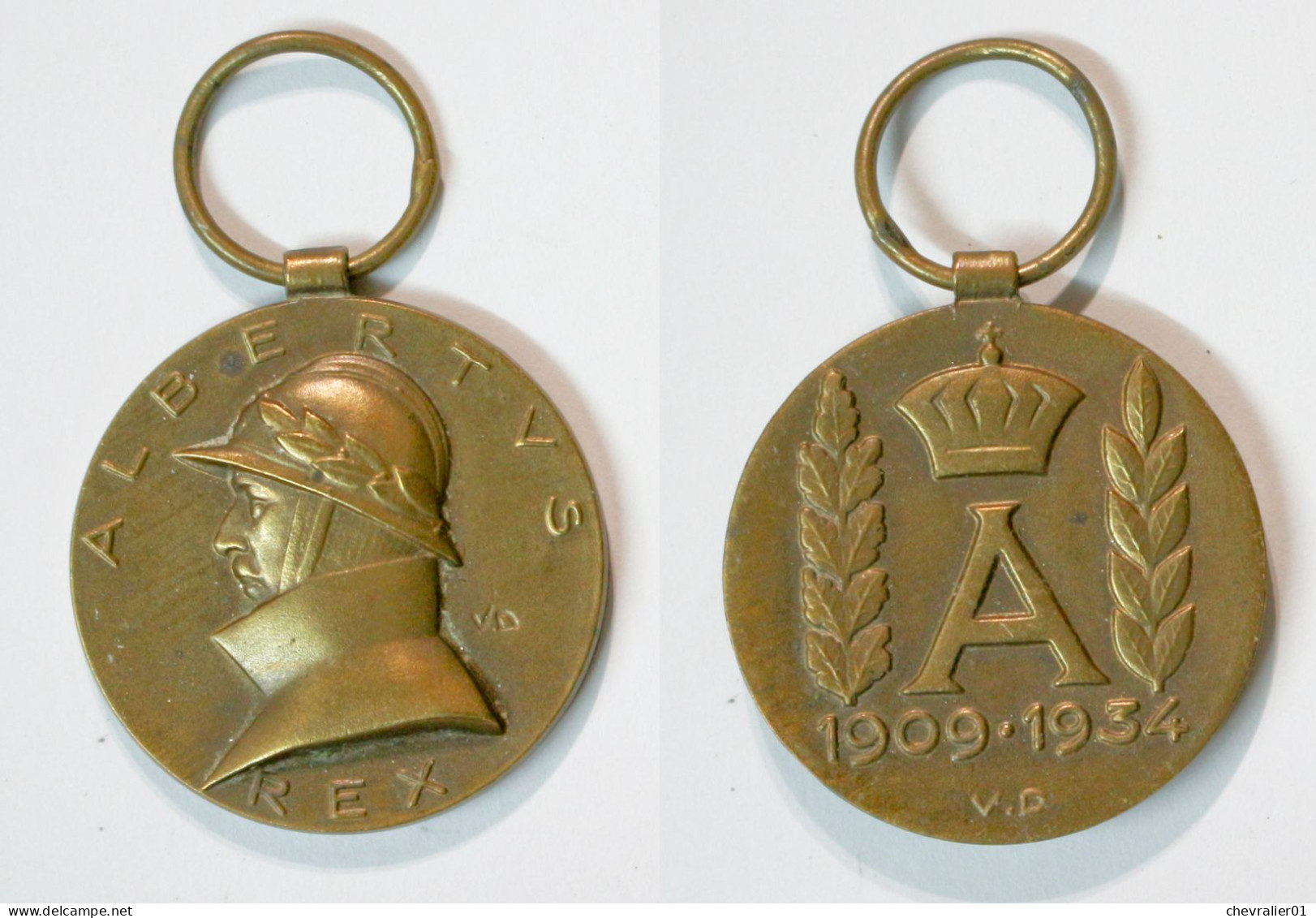 Médaille-BE-402_403-règne Léopold II Et Règne Albert 1er_sans Ruban - Altri & Non Classificati