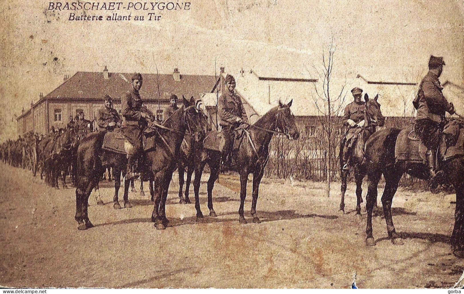 *CPA - BELGIQUE - ANVERS - BRASSCHAET-POLYGONE - Batterie Allant Au Tir - Brasschaat