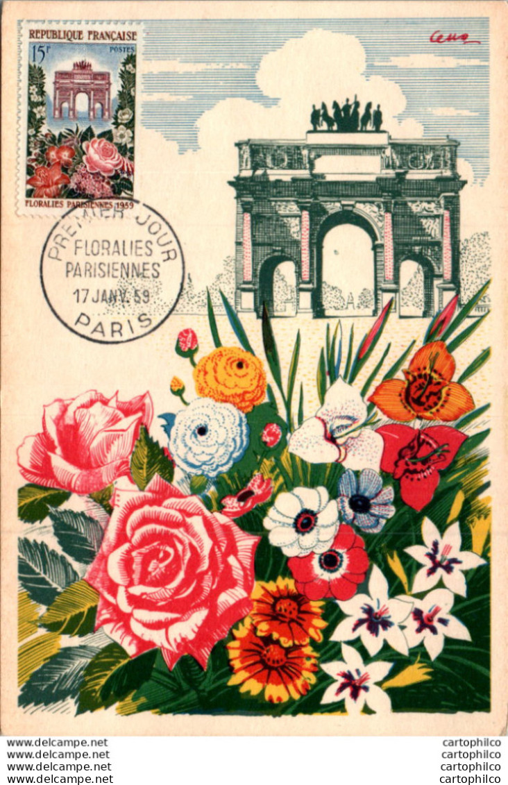 FDC France Floralies Internationales Paris 19069 Fleurs - 1960-1969