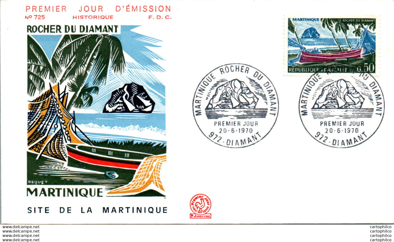 FDC France Martinique Diamant 1970 - 1970-1979